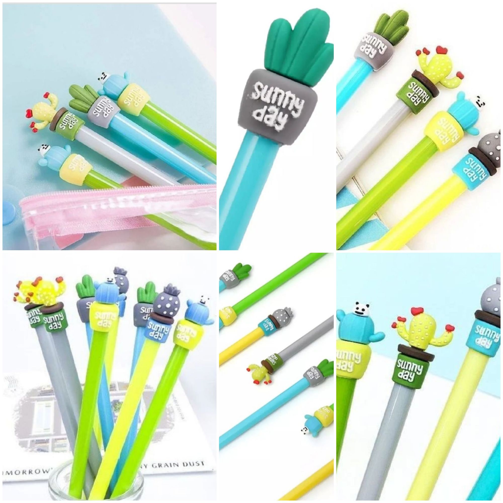 3D cute Stationary cactus pen advertising gel pen school college university  offices fashion Stationary pen accessories