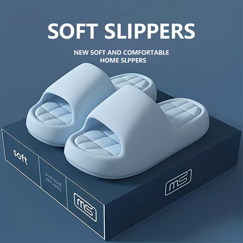 Women Summer Slippers Bathroom Shower Shoes Thick Soft Sole Non Slip House Slippers Men Fashion Lightweight Beach Sandals