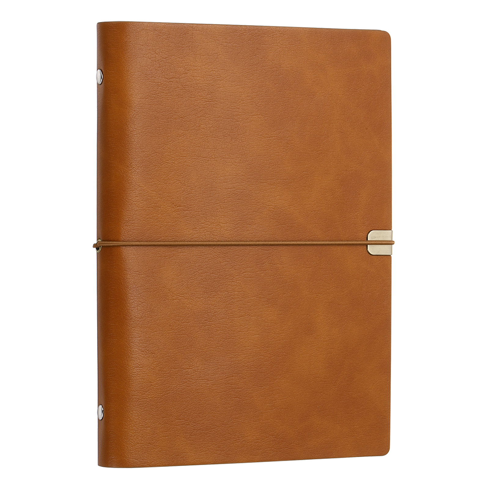 1Pcs A5 A6 Leather Binder Journal Cover 6 Ring Refillable Binder Loose Leaf Notebook Protector with Elastic Closure No Paper