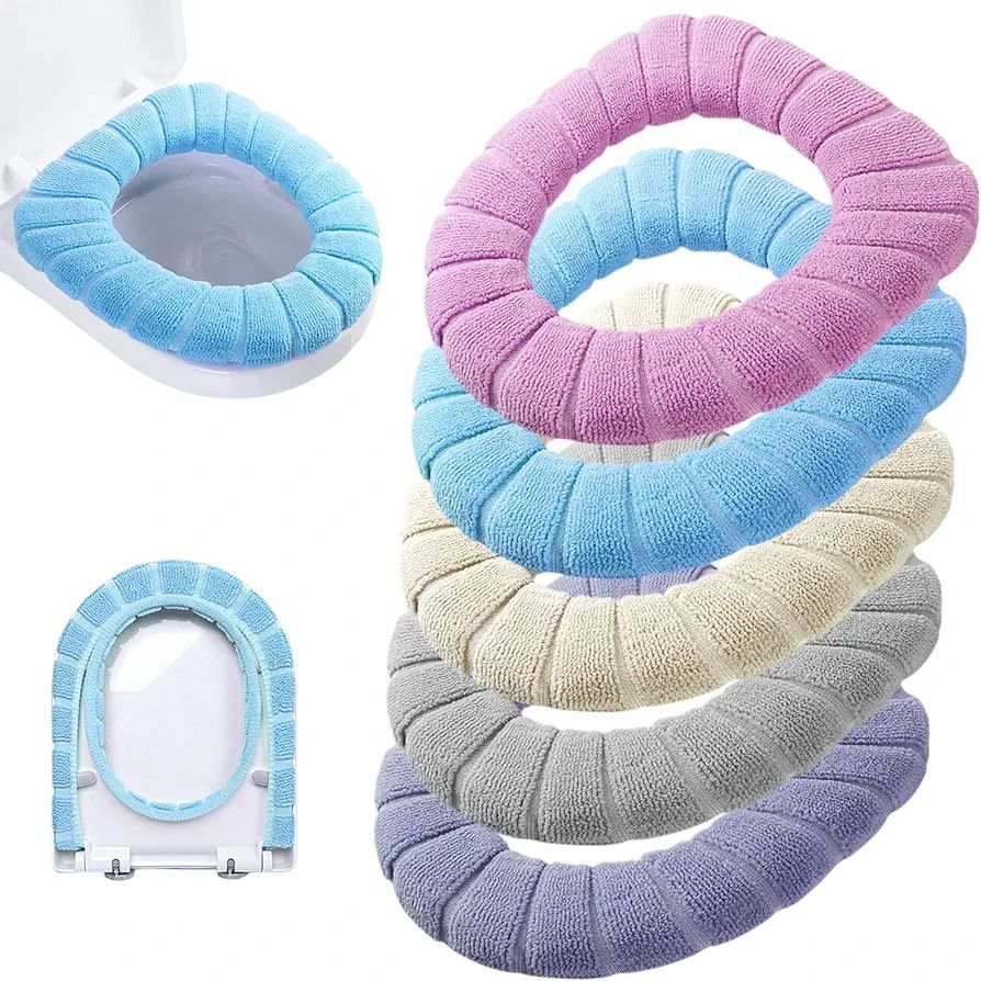 HOT DEALS NO1.1 Pack Thicker Bathroom Toilet Seat Cover Pads- Soft Warmer Toilet Seat Cushion Cover Stretchable Washable Fiber Cloth, Easy Installation Comfortable Toilet Lid Seat Cover only 199