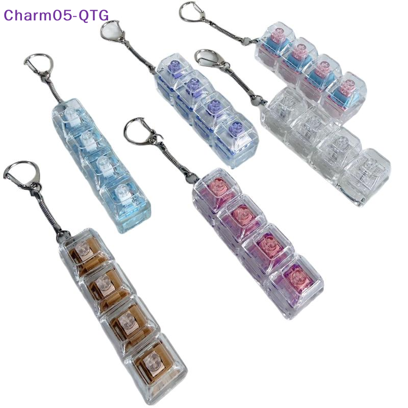 NEW 1/2/3/4/9 Key Keyboard Toys Crystal Keycap Keychain Stress Relief Fingertip Gadget Decompression Toys Clicker Toy price in Pakistan