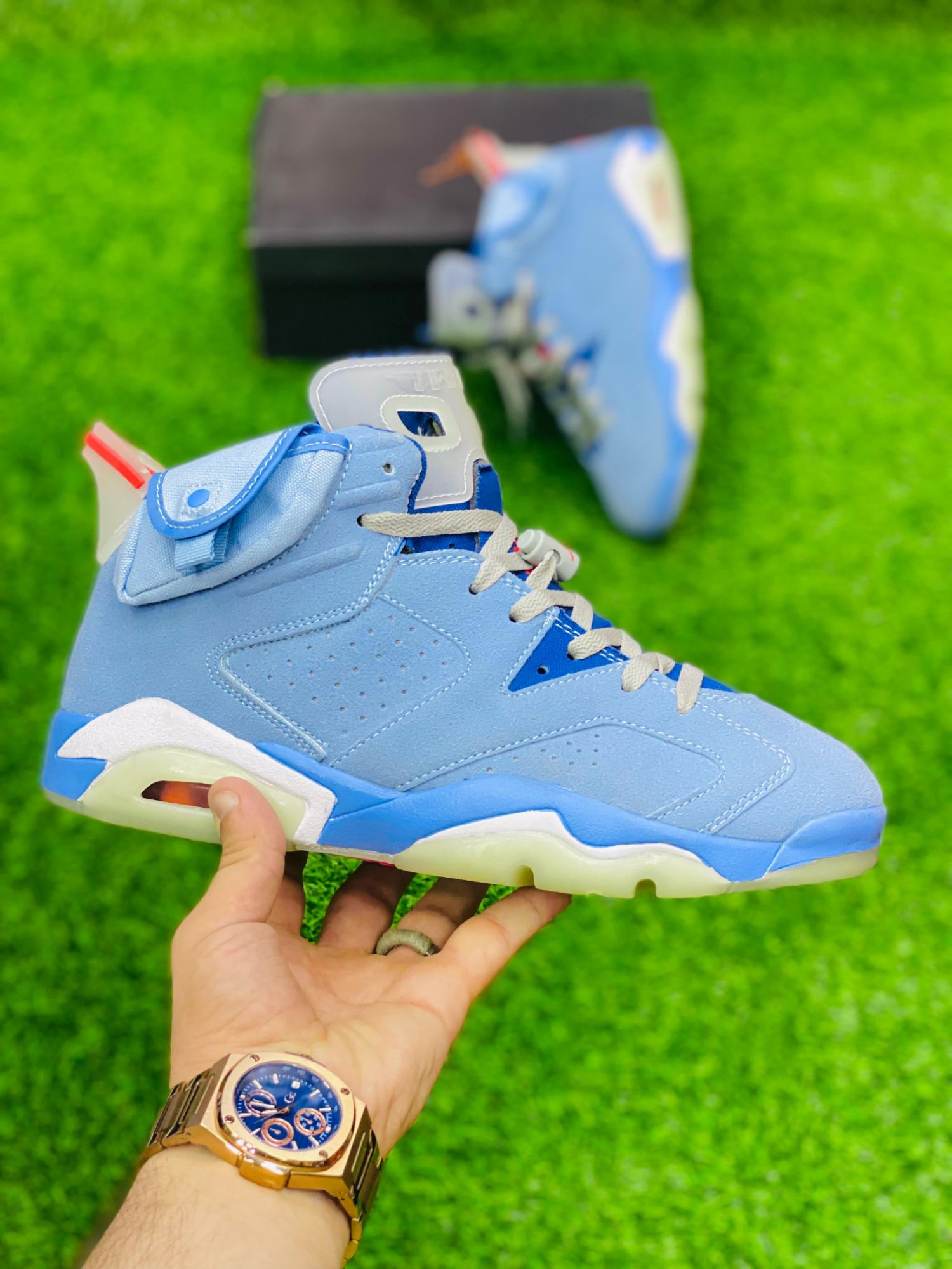 Nike Air Jordan 6 Premium Quality Air Jordan 6 Sky blue For Both Men Women Daraz.pk