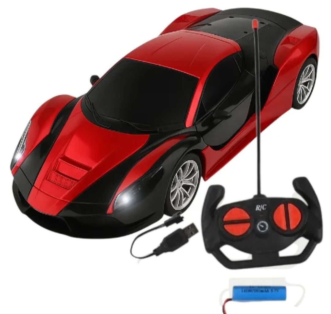 Rechargeable / Cell Operated High-Speed RC Car for Kids – Fast Remote Control Racing Car with LED Lights  USB Chargeable Toy Vehicle for Boys & Girls  Durable, Indoor & Outdoor Fun – Ideal Gift for Children