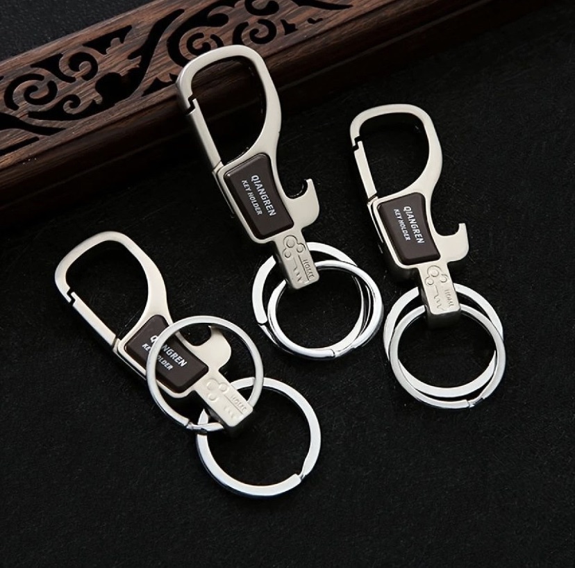 NAW Dual ring Metal Keychain I Modern Looking Metal Key-ring I
