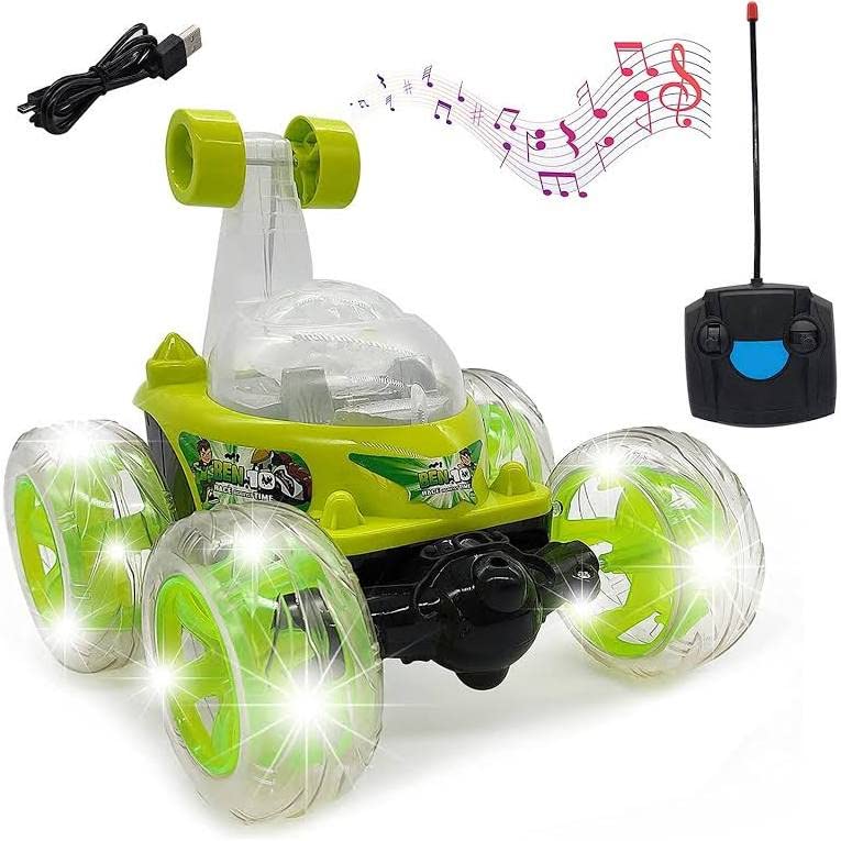 Big Stunt Remote Control 360° Rechargeable Car with Attractive Lights and Sound with Remote Control Toy for Kids