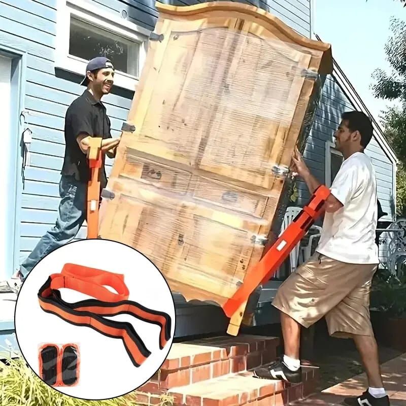 Labor-saving furniture belt tow rope 2-person moves lift and carry ...