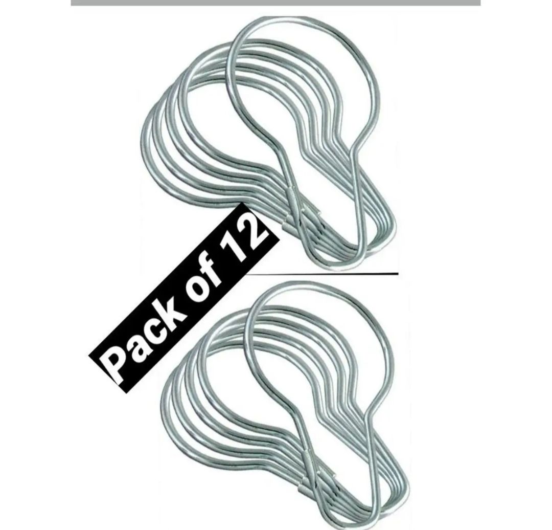 12 pes shower ring curtain ring hanging hooks for sorting
