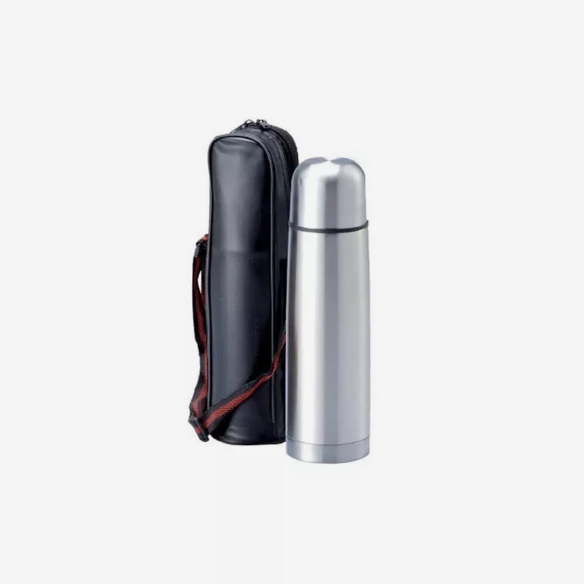 Slim Flask with Leather Bag