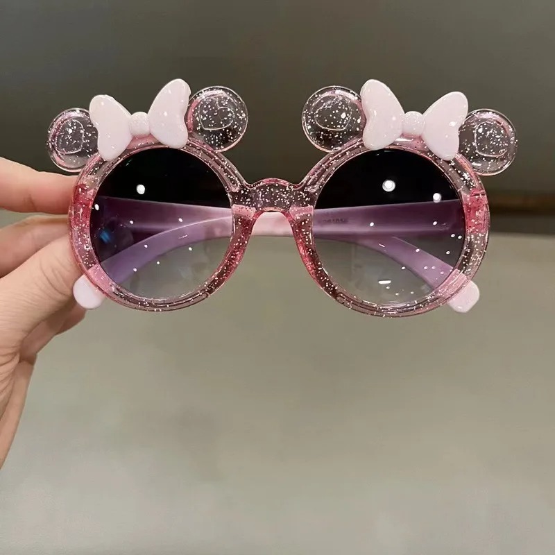 New Cute Crystal Bow Girls Children Sunglasses Fashion Trend Personalized Cartoon Sun Glasses Kids Shiny Eyewear UV400