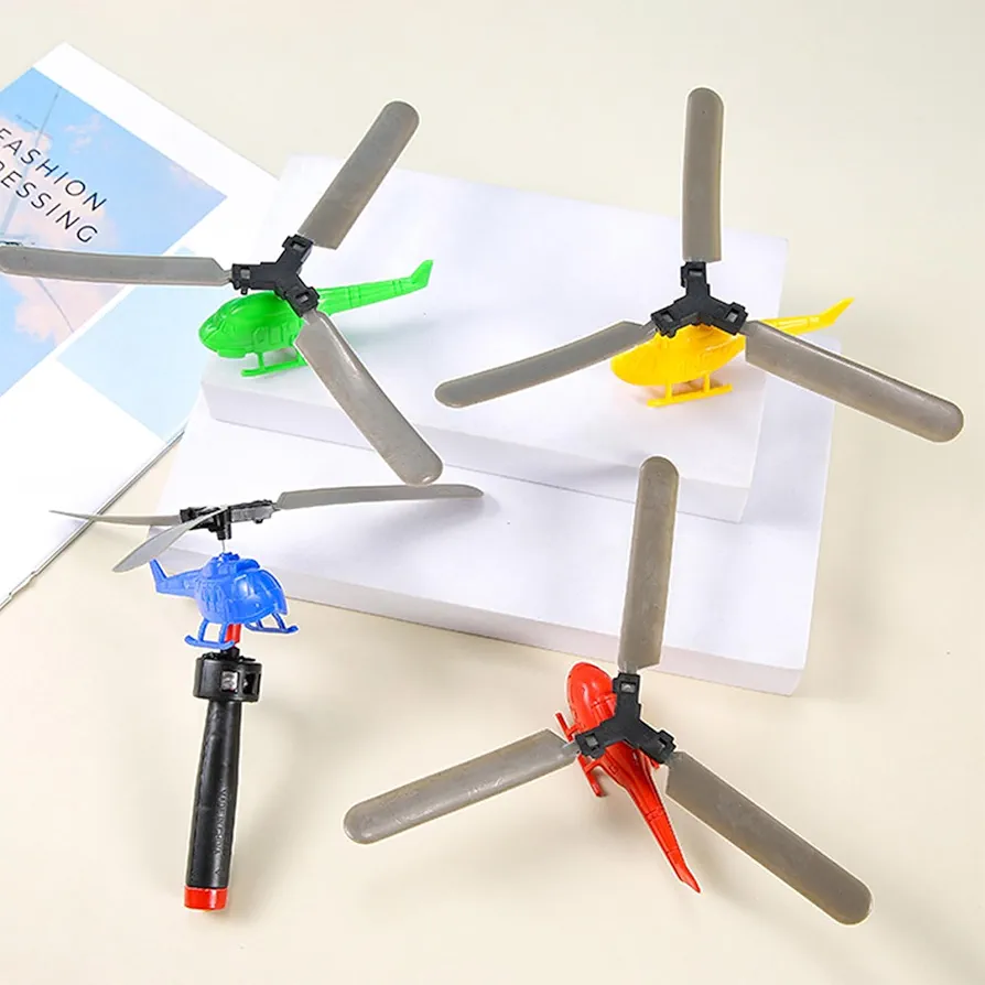 Express Deals Hub:Pull Line Helicopter Toy for Kids Fly Drawstring Small Plane Outdoor Draw Rope Take Off Interactive Educational Toys Gift