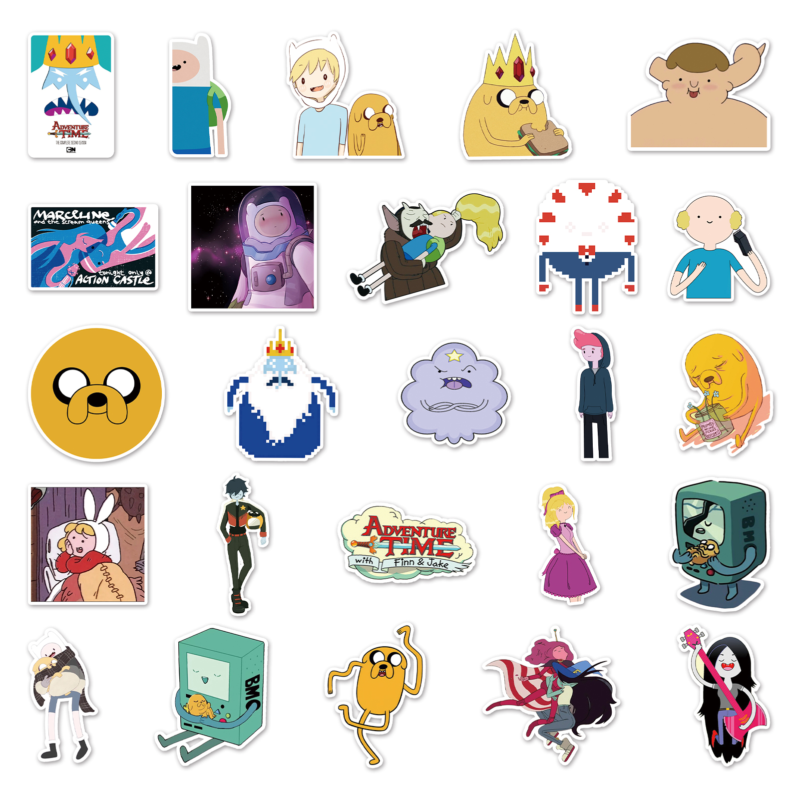 50 Piece Adventure Time: Distant Lands Stickers Waterproof DIY For ...