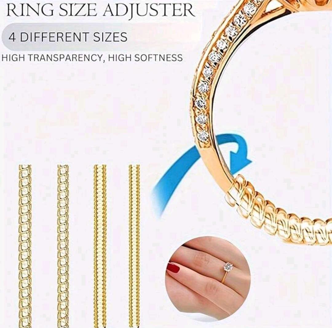 1/4 Gold Spiral Based Ring Sizer Adjuster Guard Tightener Reducer Resizing Jewelry Tools Any Loose Rings