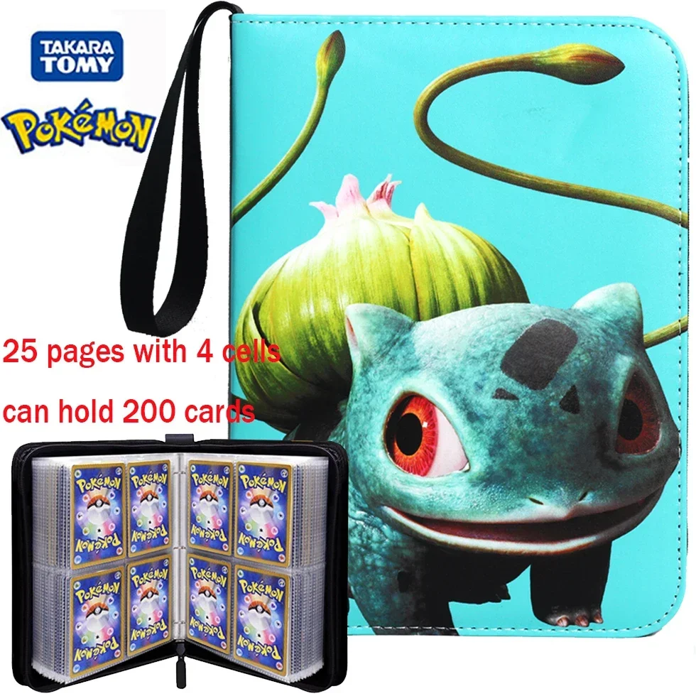 @New Pokemone Card Album PU Zipper Photo Album Collection Book Anime Figure Album Hobby File Kids Toy  In Stock