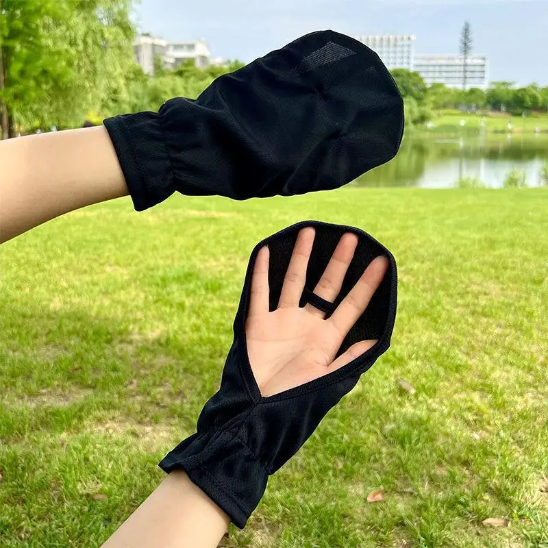 Summer Anti-sunburn Gloves Ice Outdoor Breathable Thin UV Protection Sunscreen Lady Cover Finger Gloves Cycling Sleeve Mitten