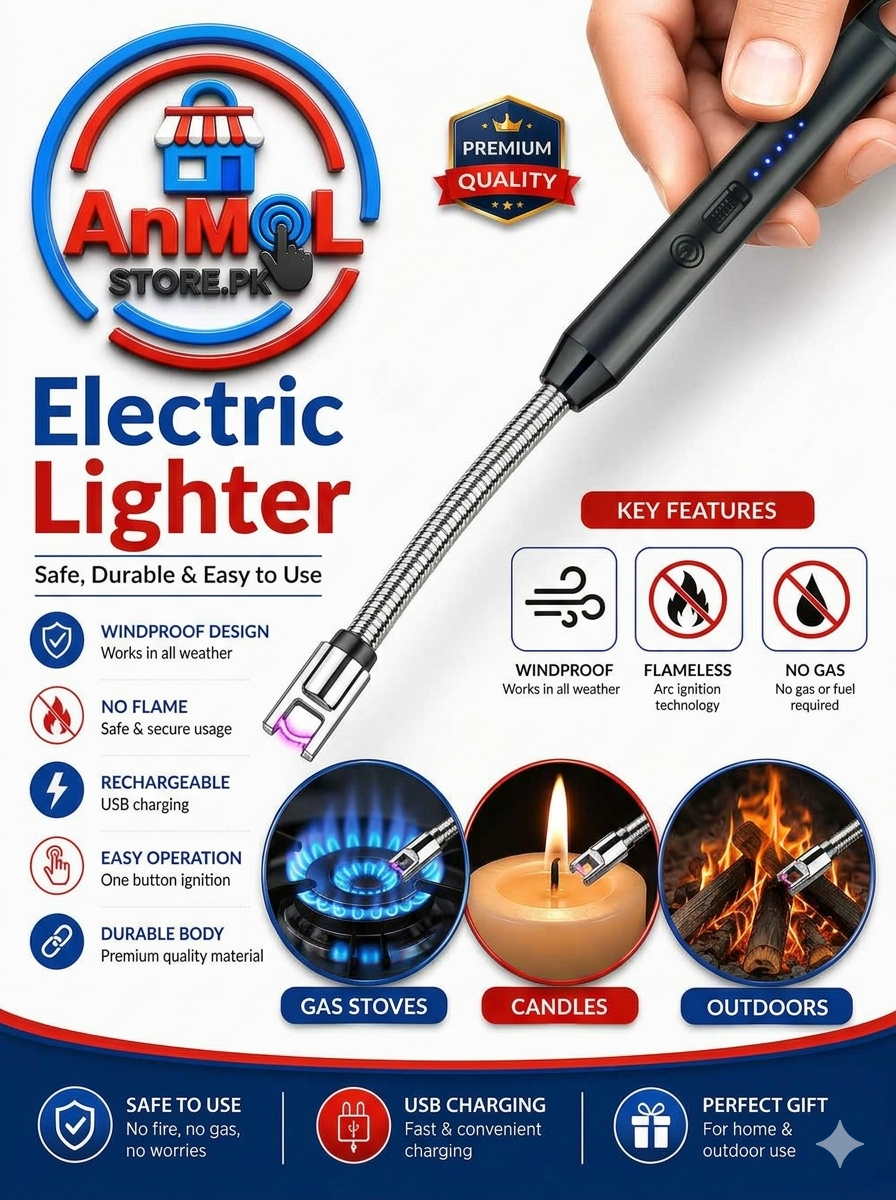 Electric Arc USB Rechargeable Flameless Arc Lighter Flexible and Windproof for Candles, Hiking, Camping, Kitchen, Fireplaces 360 degree free rotation