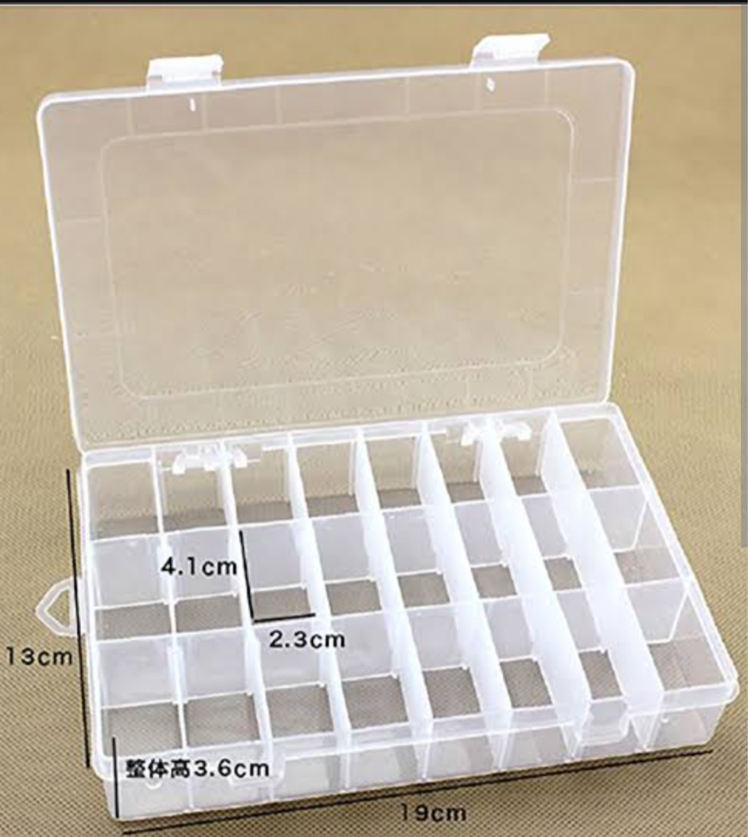 36 Grid Compartment Plastic Storage Organizer Box | Beads box | Beads, Jewelry, Screws & Accessories Storage