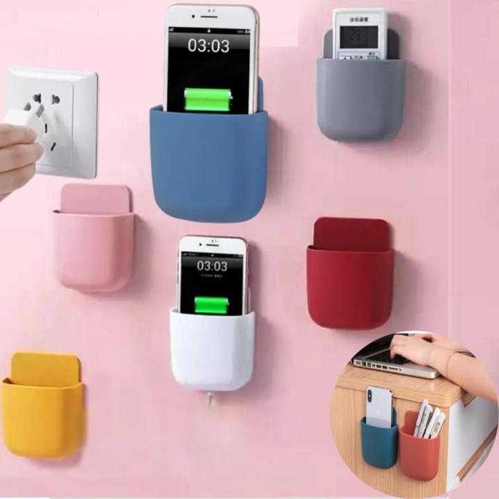 Mobile charging stand remote holder self-adhesive wall mounted pen holder, Mobile phone holder, ac remote control holder, tv remote holder, mobile stand, remote stand- 1 Pcs