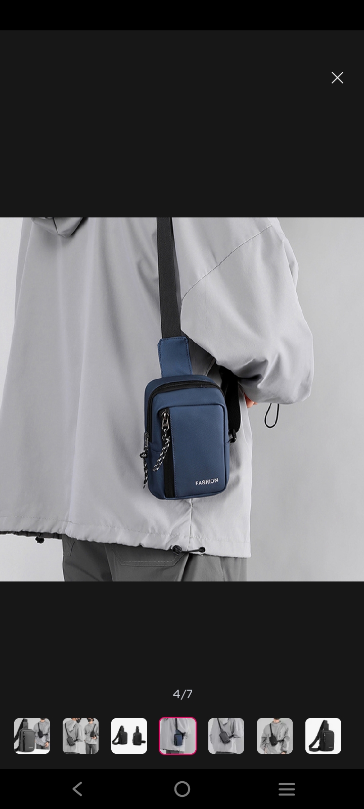 Casual Men Crossbody Bags Nylon Casual Shoulder Bags Boy Messenger Bags Purse Phone Men's Chest Pack for Travel