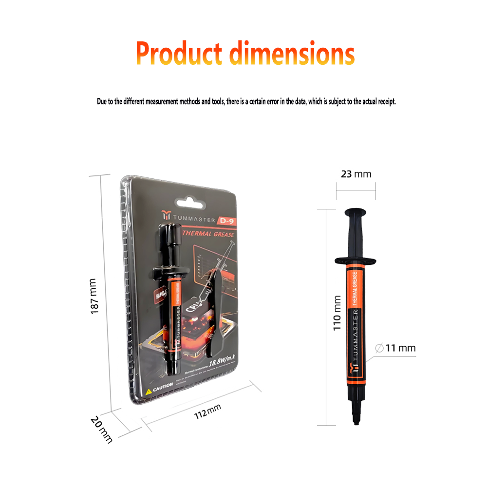 TUMMASTER CPU Thermal Paste Thermal Grease 18.8W/m-k High Thermal for Gaming PC Case Cooling PS5 Processor
