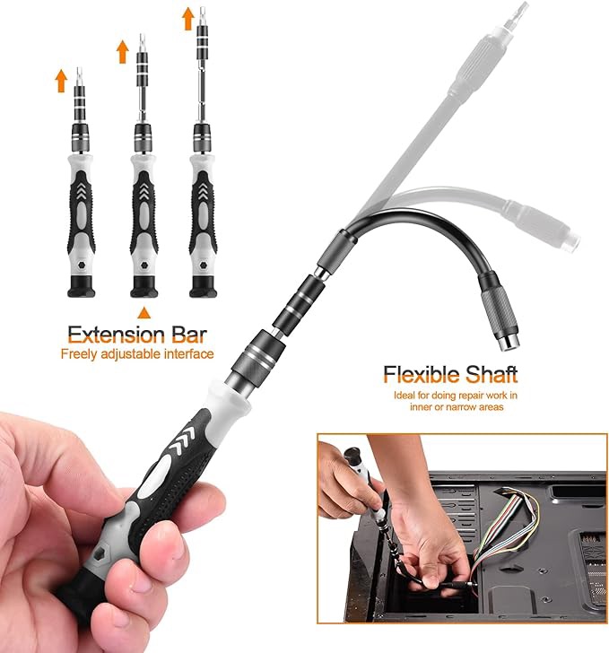 Precision Screwdriver Set, Professional Grade 115 in 1 Magnetic Repair Tool Kit for Electronics, Computer,Mobile, Laptop, Game Console, Watch, Eyeglasses, Modding, and DIY Projects