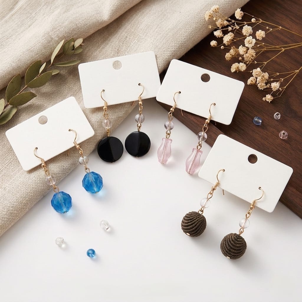 Trendy Handmade Earrings – Lightweight Colorful Bead Random Design for Women