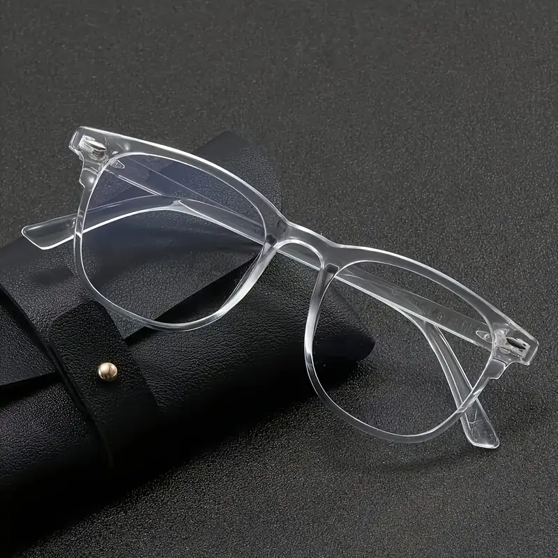 Premium Transparent Frame Fashion Glasses for Men & Women – Modern Clear Lens Spectacles | Unisex Stylish Eyewear | Clear Glasses Trendy Design