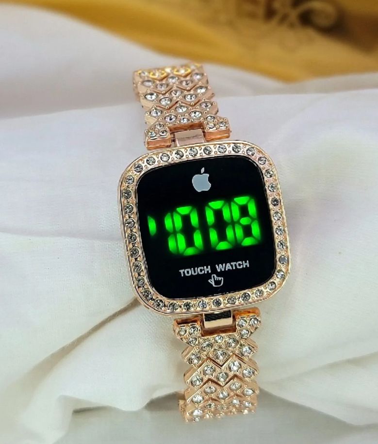 New Fashionable Stone Touch Round Ladies Watch for Women