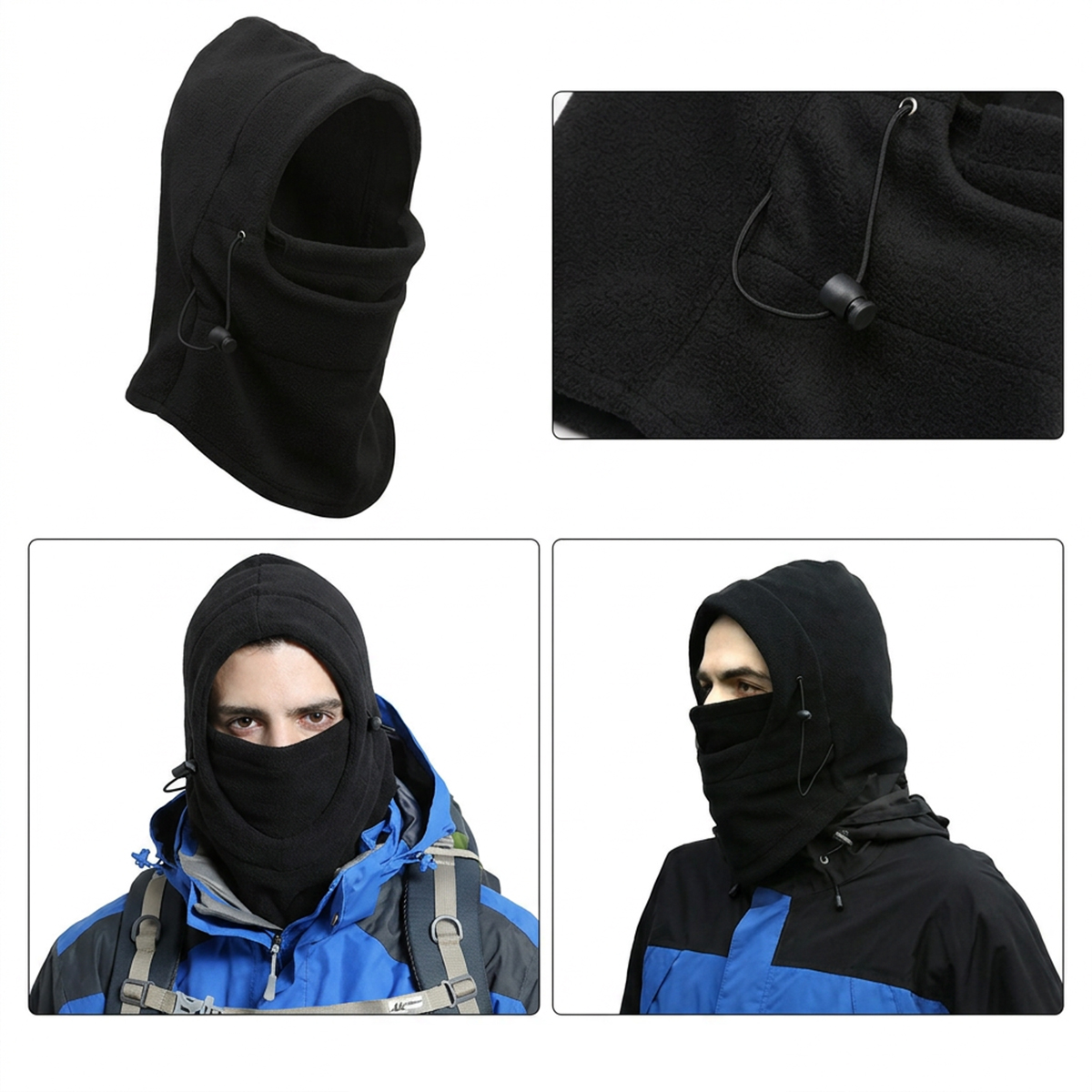 Thermal Fleece Balaclava Hat Hood Ski Bike Wind Stopper Mask Monkey Cap For Men Women Kids Adjustable Windproof Face