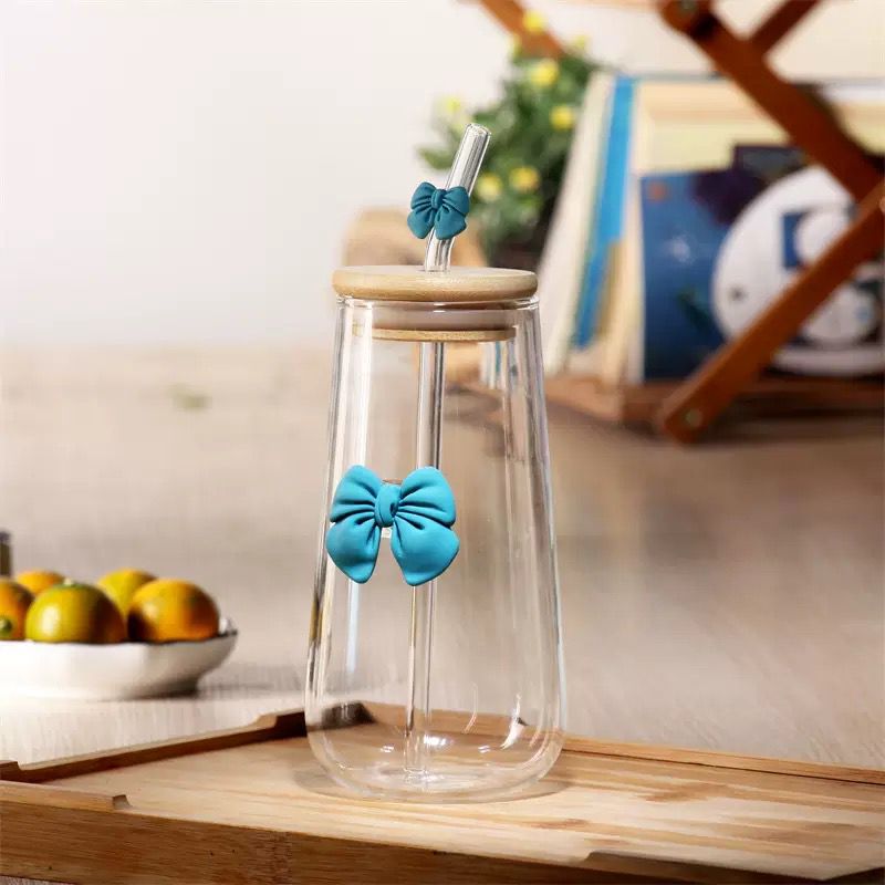 Airtight Bow Glass Juice Mug