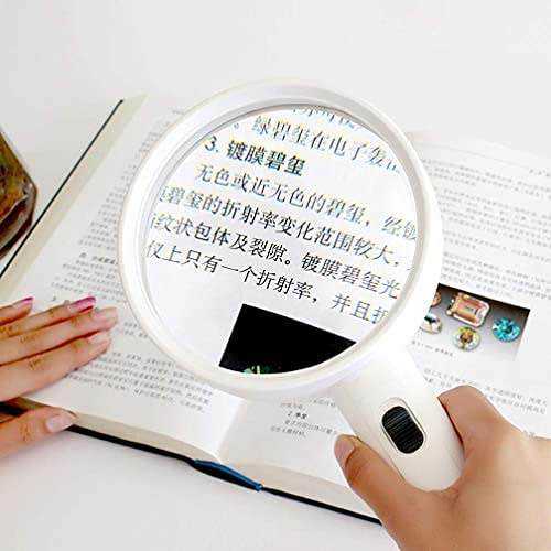 5X HD Magnifying Glass with LED Light | Handheld Reading Magnifier | Portable Magnifying Lens for Reading, Jewelry & Small Print