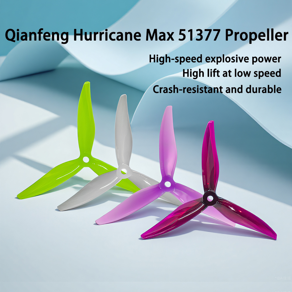 4 PCS / 2 Pairs Gemfan Hurricane 51377 Propeller For Motors 2207 2100kv PC Mulitirotor Propellers RC Airplane