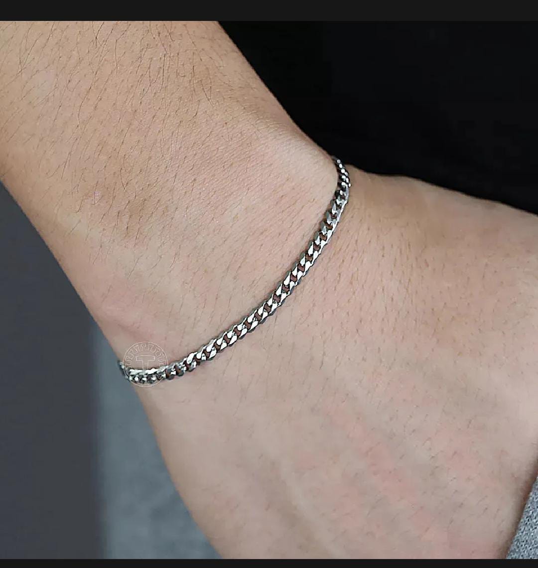 Premium Silver Hand Chain for Men & Women | Stainless Steel Bracelet | Adjustable Fashion Hand Chain