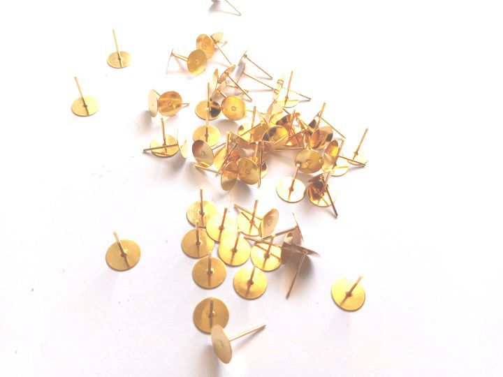 Blank Post Flat Round Earring Studs Pins for Earring Jewelry making