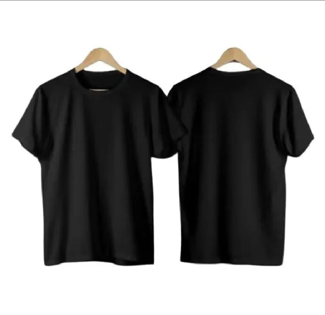 Plain Black Tshirt For Men Half Sleeves