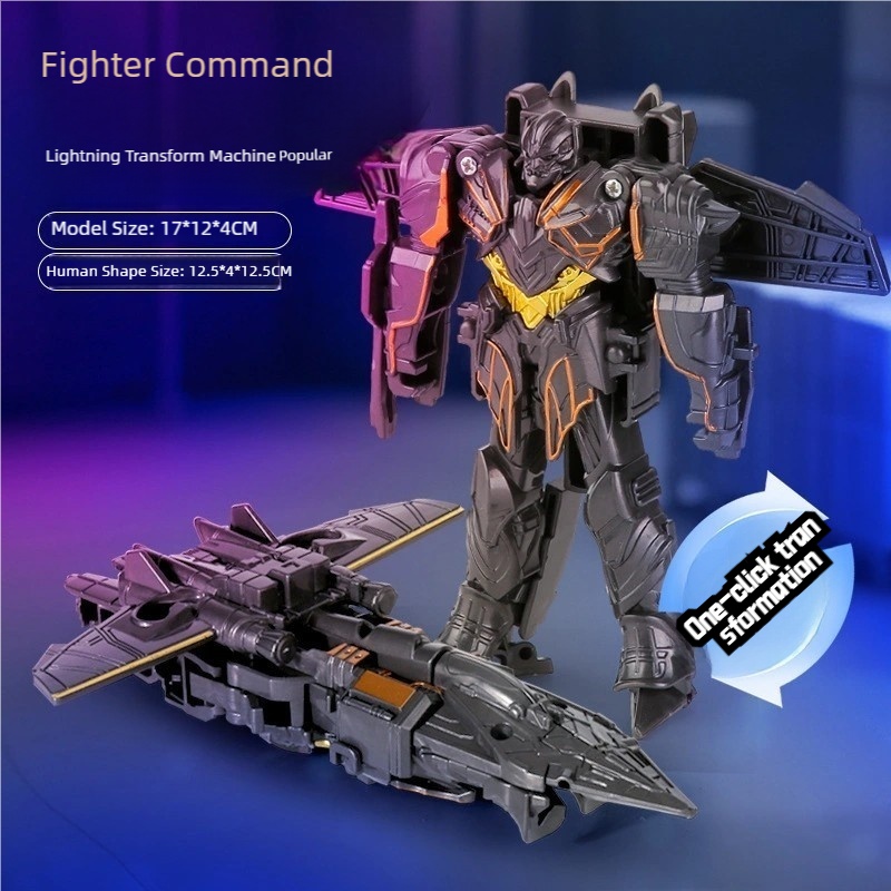 Popular One-Touch Transforming Robot Toy, Car/Dinosaur Style Figure, Transforming Robot Toy for Children Aged 3 and Above