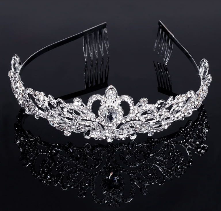 Princess Crown Headbands for Girls - Perfect for Birthdays, Weddings & Parties, Handcrafted Alloy Rhinestone with Unique Design of Birds Pattern Inlaid with Bright Diamonds Hair Accessories