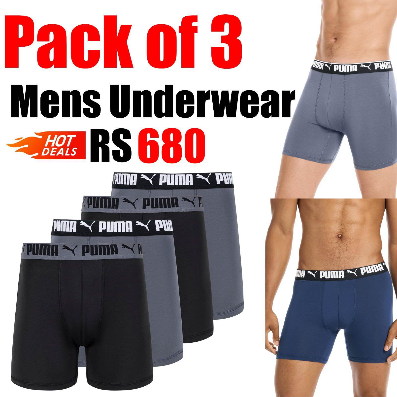 pack of 3 Man underwear best quality (brand Puma) under