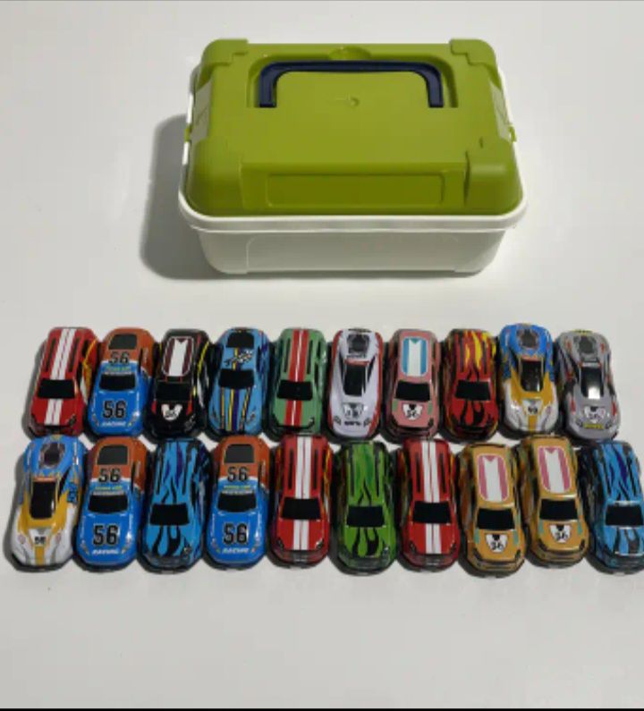 50pcs Alloy Mini Pull Back Toy Car, Pull Back Car Toy Set, Mini Racing Vehicle Toy Model, Nice Birthday Gift for Kids box pack