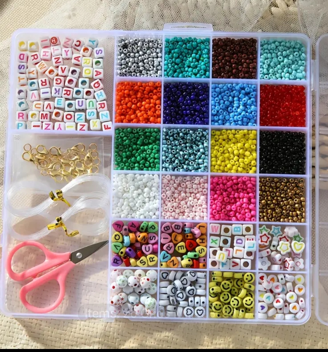 1 Box 4000 Pcs Multicolor Acrylic Letters Hearts Faces Stars Beads DIY Jewelry Necklace Bracelet Phone Charm Wholesale