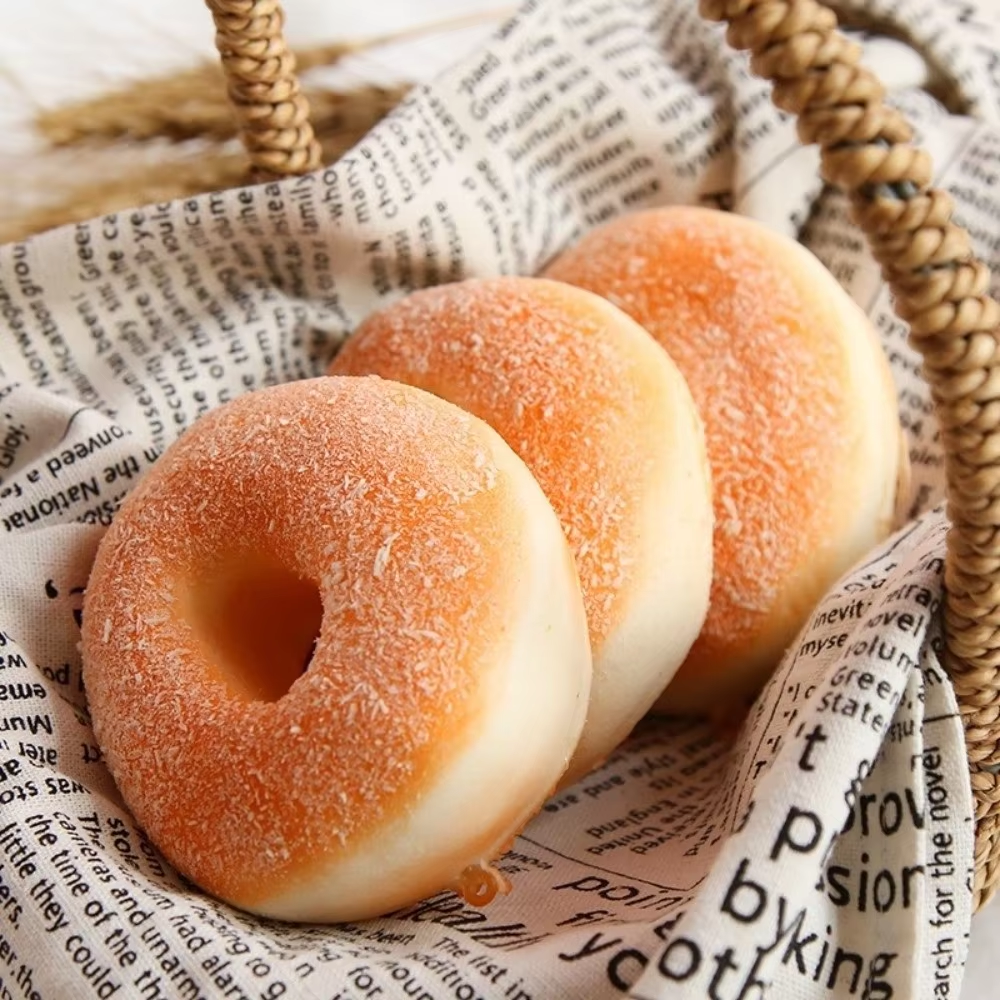Squishy Food Creative Simulation Bread Toast Donuts Slow Rising Squeeze Stress Relief Toys Spoof Tease People Desktop Decoration