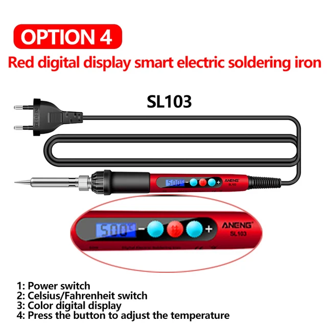 Electric Soldering Iron Kit RDDSPON 60W Adjustable Temperature Welding