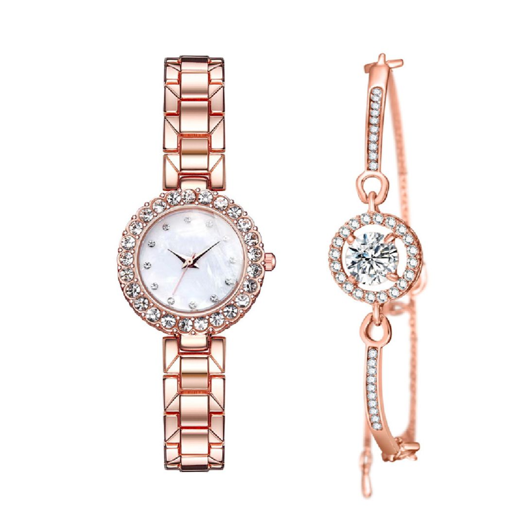 Watch - Fashion Square Watch Women Silver Watches Stainless Steel Band Quartz Wristwatches Ladies with bracelet set | Round watch | Rectangular Watch