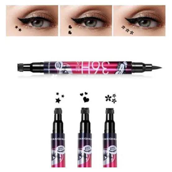 Yanqina 36H - 2 in 1 Stamp Eyeliner - Eyeliner Marker - (Black) Eyeliner and stamp liner