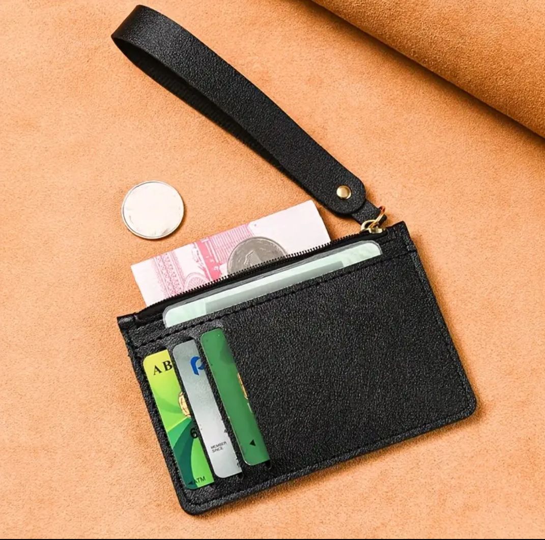 Women's Minimalist Credit Card Holder Solid Color Clutch Wallet Portable Simple Coin Purse