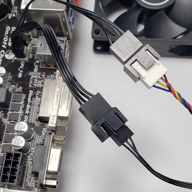 1 To 2 Splitter PWM 4pin 3pin Computer Motherboard CPU Fan Connector Extention Cables for Computer Cooling Fan