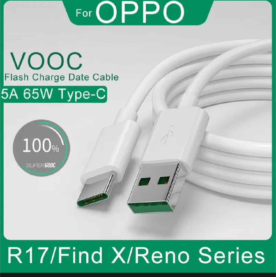 OPPO Original SUPERVOOC / VOOC Type-C Fast Charging Cable - 80W / 65W High Speed Data Cable (8A)