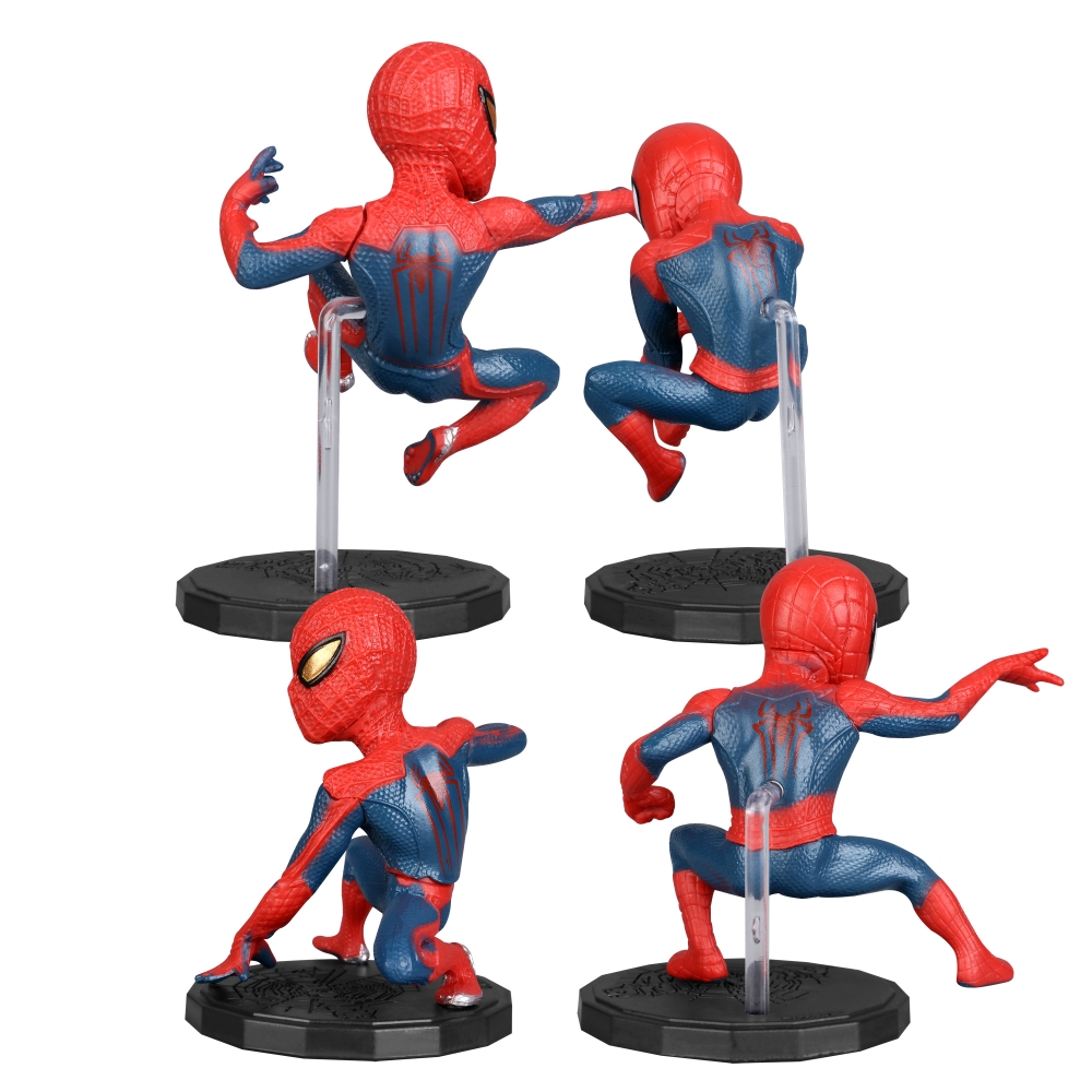 @@Hot Toys Superhero Spider 4pcs/Set 6-8cm Action Figure Anime Decoration Collection Figurine Mini Doll Toys Model Children