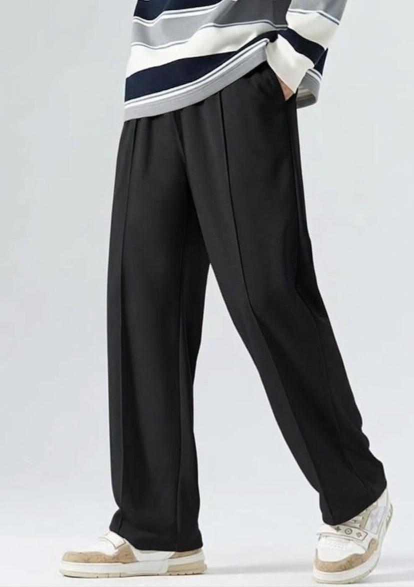 Men's Baggy Lining Trouser Old Money Style Trouser /Korean Style Trousers, Loose Fit Trousers Wide Leg Trouser.