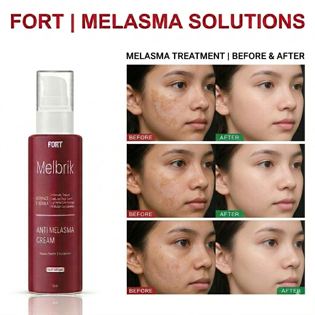 FORT Anti Melasma Cream 50ml | Helps Reduce Freckles & Dark Spots | Improves Skin Texture & Uneven Tone | Daily Face Care Cream