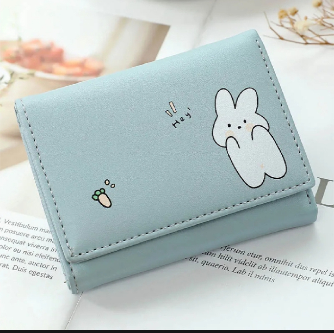 Cute Women Wallet With Multi Card Slots Three Fold Lightweight Card Holder Bag For Girls Students